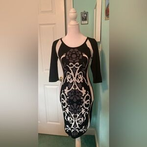 Unique pattern sweater dress